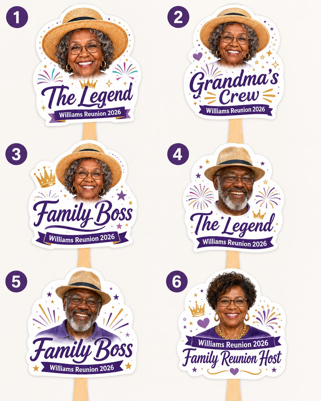 Custom Photo Hand Fan, Family Reunion Party Favor, Personalized Keepsake - product image 3