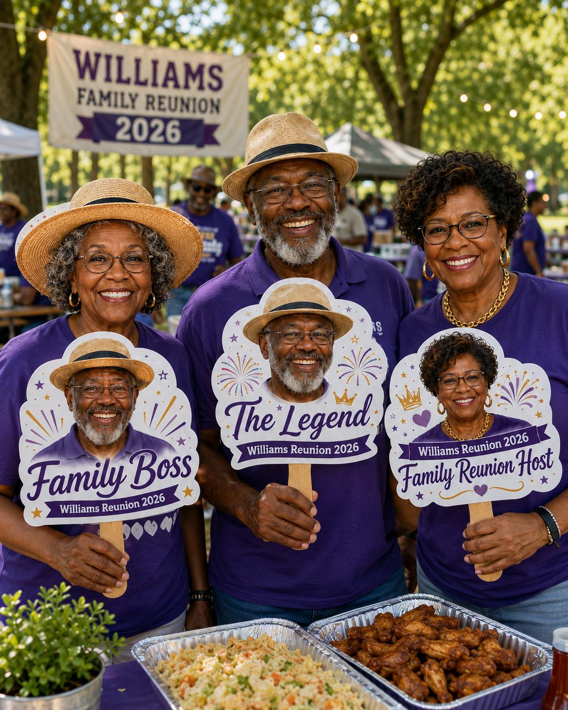 Custom Photo Hand Fan, Family Reunion Party Favor, Personalized Keepsake - product image 2