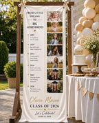 Graduation Timeline Banner, Custom Photo Fabric Sign – product photo 5