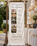 Graduation Timeline Banner, Custom Photo Fabric Sign – product photo 9