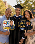 Custom Graduation Photo Hand Fan, Class of 2026 Keepsake Prop – product photo 2