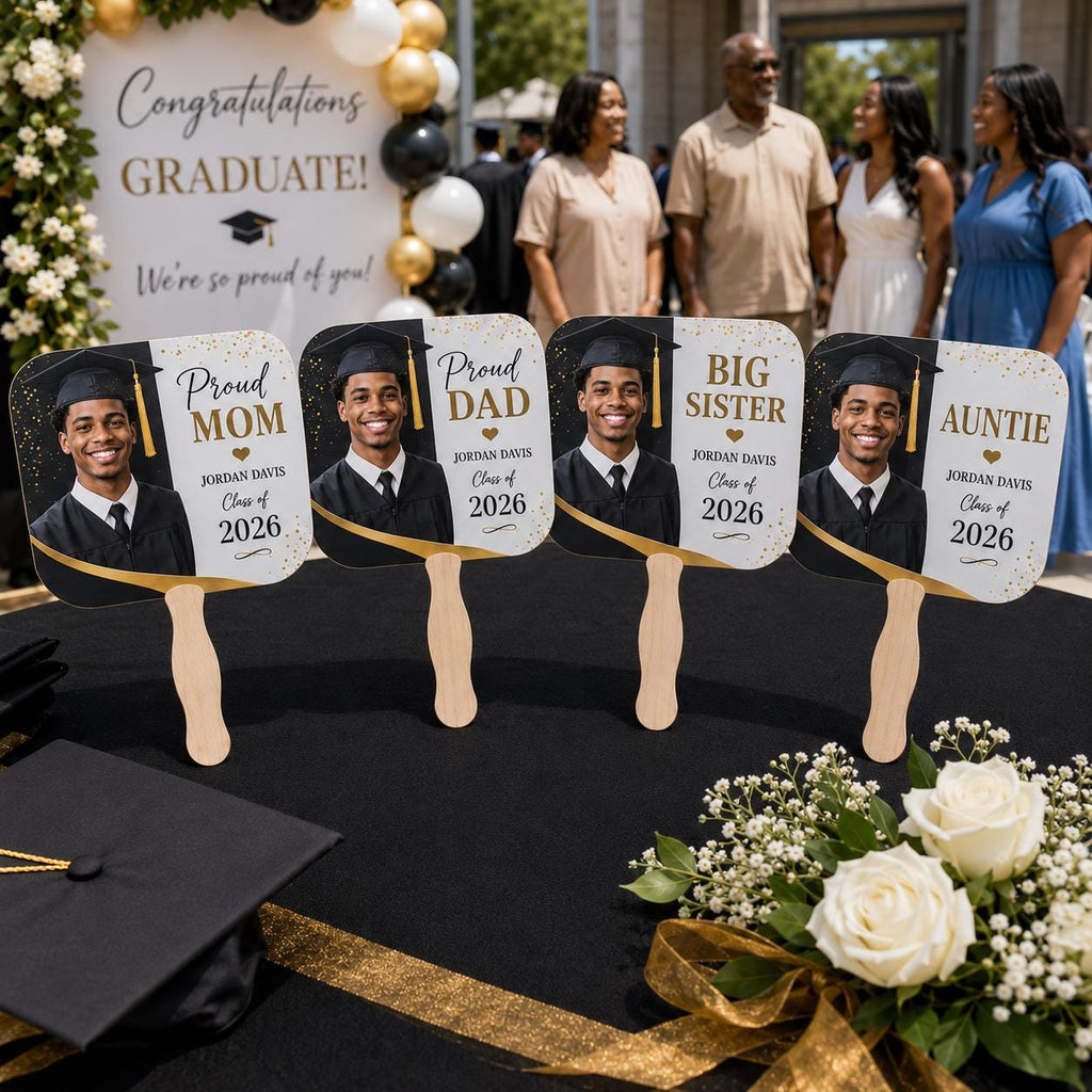 Custom Photo Graduation Fans, Class of 2026 Family Keepsake Props - product image 7