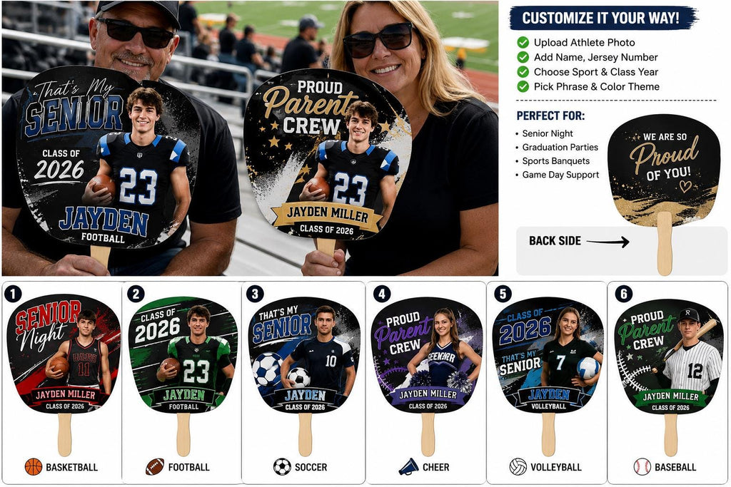 Custom Senior Night Football Fan, Personalized Athlete Photo Prop (Class of 2026) - product image 3