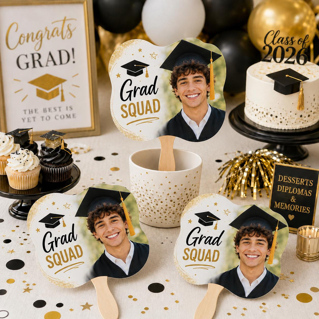 Custom Photo Graduation Party Fans, Class of 2026 Grad Squad Favors - product image 10