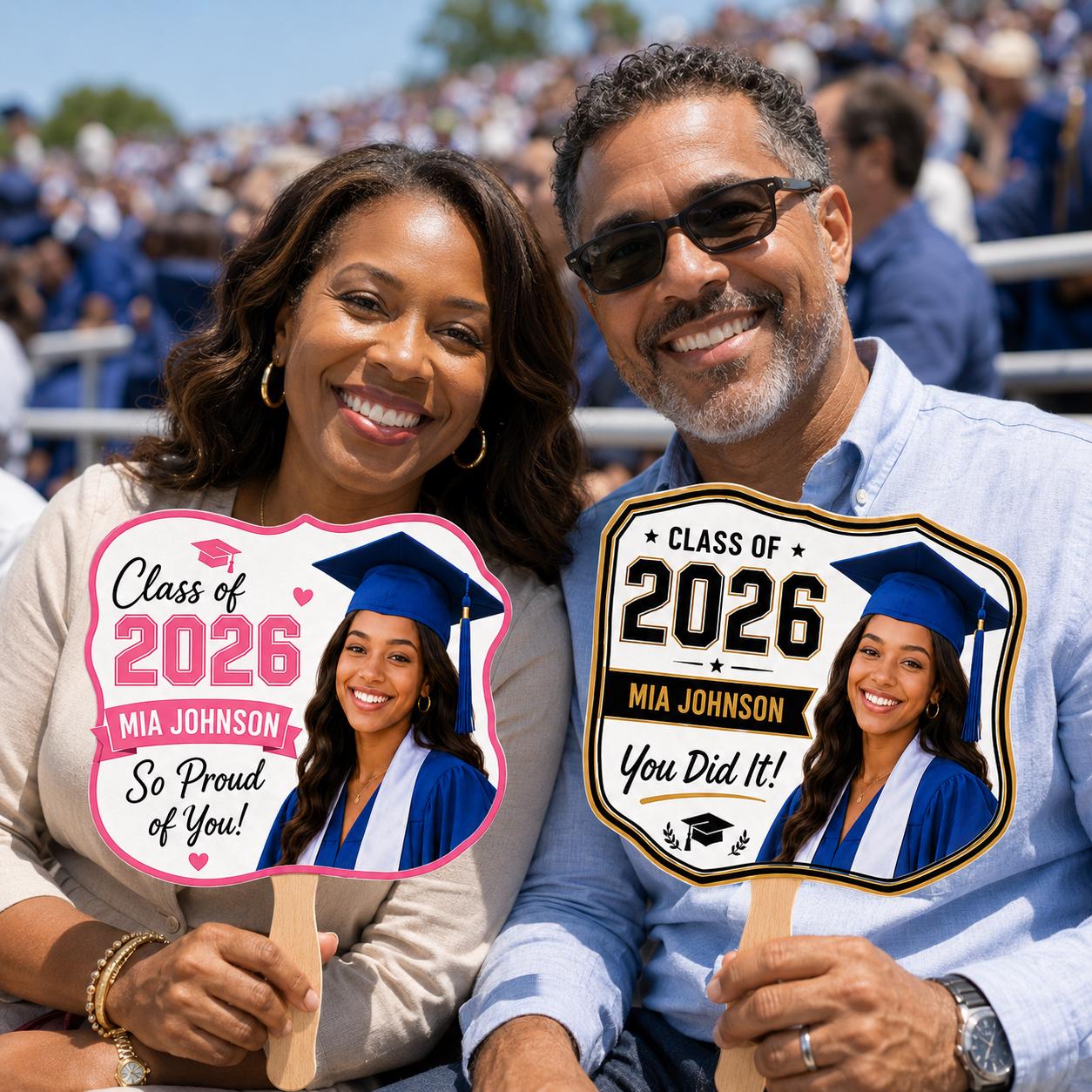 Custom Graduation Photo Fan, Class of 2026 Personalized Grad Prop - product image 8