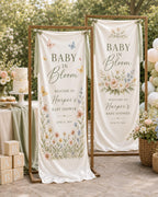 Baby in Bloom Garden Banner, Personalized Floral Baby Shower Welcome Sign – product photo 7