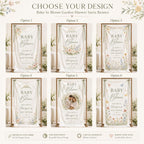 Baby in Bloom Garden Banner, Personalized Floral Baby Shower Welcome Sign – product photo 3