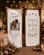 Personalized Satin Engagement Banner – main product view