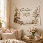 Personalized Reading Nook Linen Tapestry – product photo 7