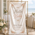 Personalized Floral Baby Shower Fabric Banner – product photo 5