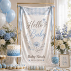Personalized Floral Baby Shower Fabric Banner – product photo 10