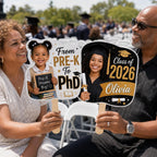 Custom Graduation Photo Hand Fan, Class of 2026 Grad Prop – product photo 5
