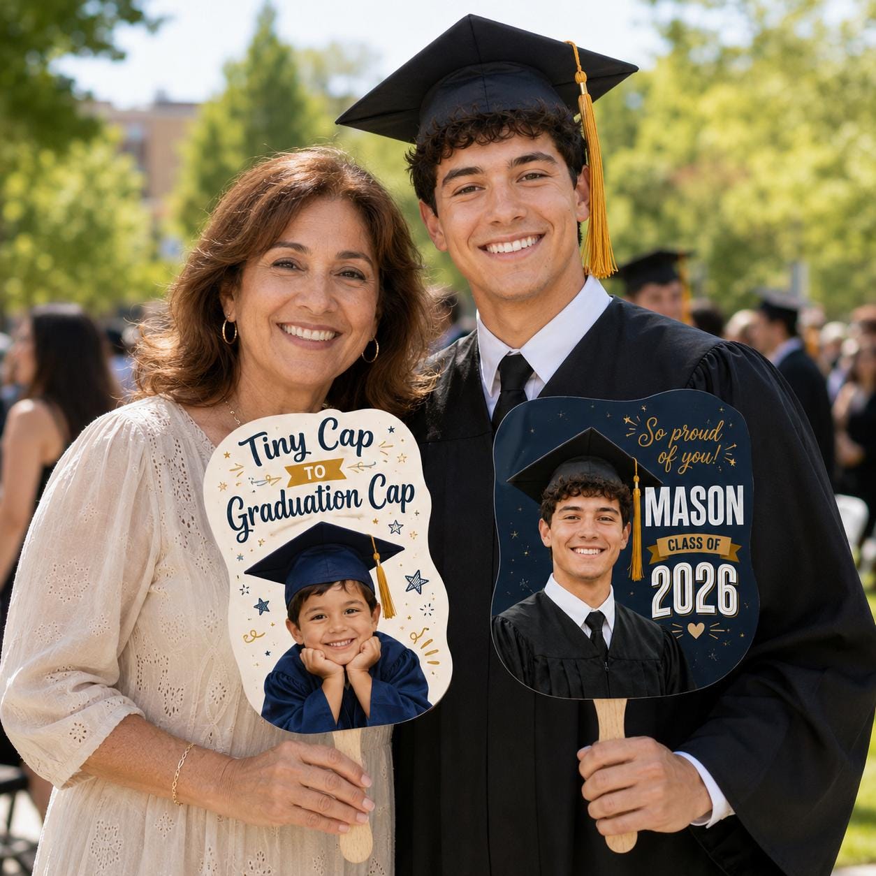Custom Graduation Photo Fan, Class of 2026 Grad Prop, Personalized Keepsake - product image 7