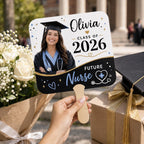 Custom Photo Graduation Fan, Class of 2026 Future Nurse Prop – product photo 5