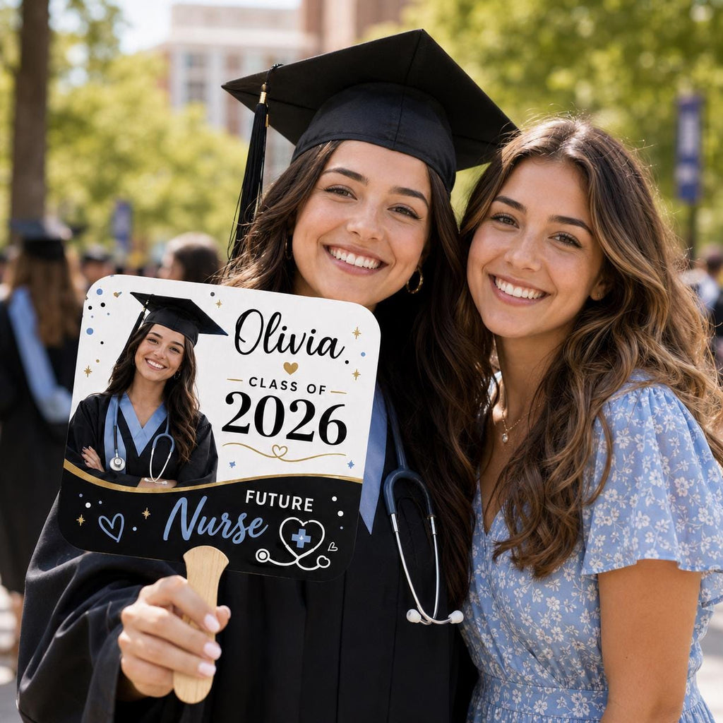 Custom Photo Graduation Fan, Class of 2026 Future Nurse Prop - product image 7