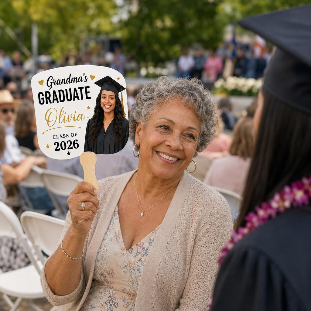 Custom Graduation Photo Fans, Class of 2026 Family Keepsake Props - product image 2
