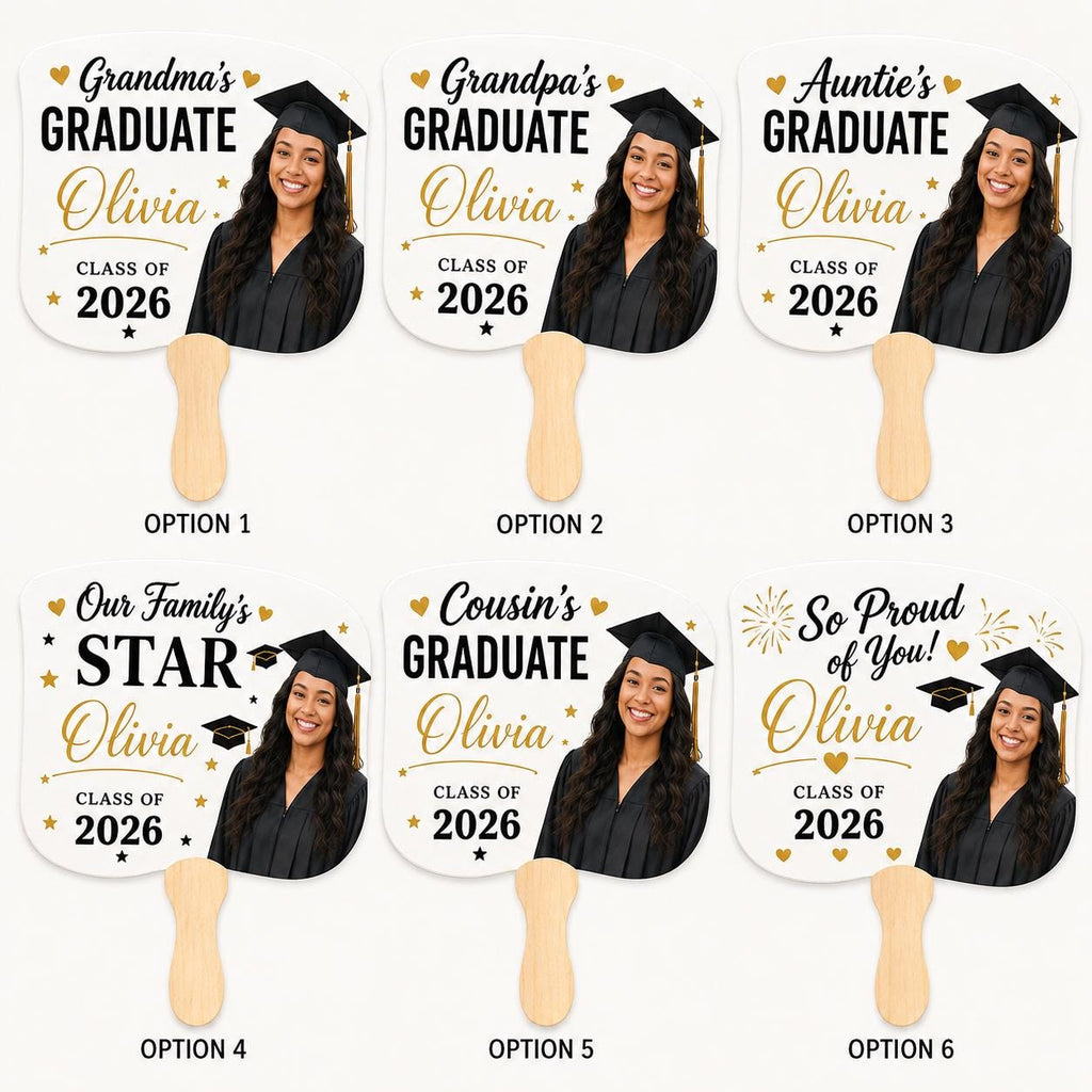 Custom Graduation Photo Fans, Class of 2026 Family Keepsake Props - product image 4