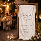 Personalized Satin Wedding Welcome Banner, Rehearsal Dinner Sign – product photo 2