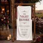 Personalized Satin Wedding Welcome Banner, Rehearsal Dinner Sign – product photo 6