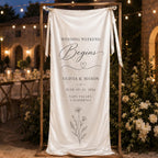 Personalized Satin Wedding Welcome Banner, Event Decor Signage – product photo 6