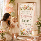 Wildflower First Birthday Banner – product photo 9