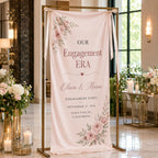 Personalized Engagement Party Satin Banner – product photo 6