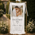 Personalized Engagement Party Satin Banner – main product view