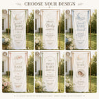 Personalized Satin Baby Shower Welcome Banner, Custom Fabric Event Signage – product photo 3