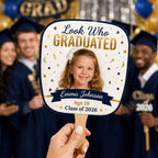 Custom Graduation Photo Fan, Class of 2026 Grad Party Prop, Personalized Keepsake – product photo 6