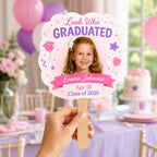 Custom Graduation Photo Fan, Class of 2026 Grad Party Prop, Personalized Keepsake – product photo 2