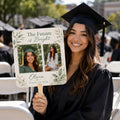 Custom Double Photo Graduation Fan, Class of 2026 Grad Prop, Personalized Keepsake - product image 1