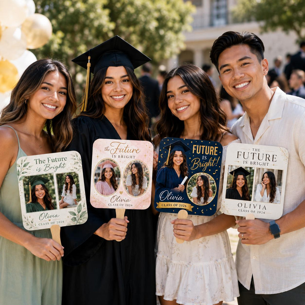 Custom Double Photo Graduation Fan, Class of 2026 Grad Prop, Personalized Keepsake - product image 5