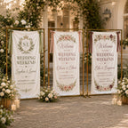 Wedding Weekend Banner, Personalized Satin Welcome Sign, Custom Fabric Wedding Event Decor – product photo 6