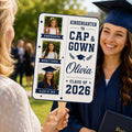 Custom Graduation Photo Fan, Class of 2026 Grad Prop, Personalized Timeline Keepsake - product image 1