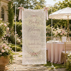 Personalized Lace Welcome Banner, Sheer Fabric Event Decor, Custom Garden Party Sign – product photo 5