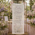 Personalized Lace Welcome Banner, Sheer Fabric Event Decor, Custom Garden Party Sign – product photo 6