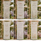Personalized Lace Welcome Banner, Sheer Fabric Event Decor, Custom Garden Party Sign – product photo 2