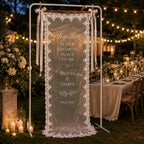 Personalized Lace Engagement Banner – product photo 8