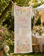 Personalized Lace Baby Shower Banner, Romantic Garden Party Decor – product photo 7