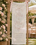 Personalized Miss to Mrs Banner, Romantic Lace Bridal Shower Decor - product image 1
