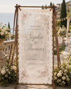 French Chateau Wedding Lace Banner – product photo 5