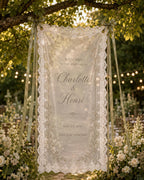 French Chateau Wedding Lace Banner – product photo 6