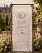 French Chateau Wedding Lace Banner – product photo 7