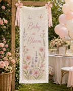 Personalized Lace Welcome Banner, Sheer Fabric Event Decor, Custom Garden Party Sign – product photo 7