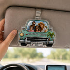 Custom Photo Visor Clip, Personalized Vacation Family Car Accessory – main product view