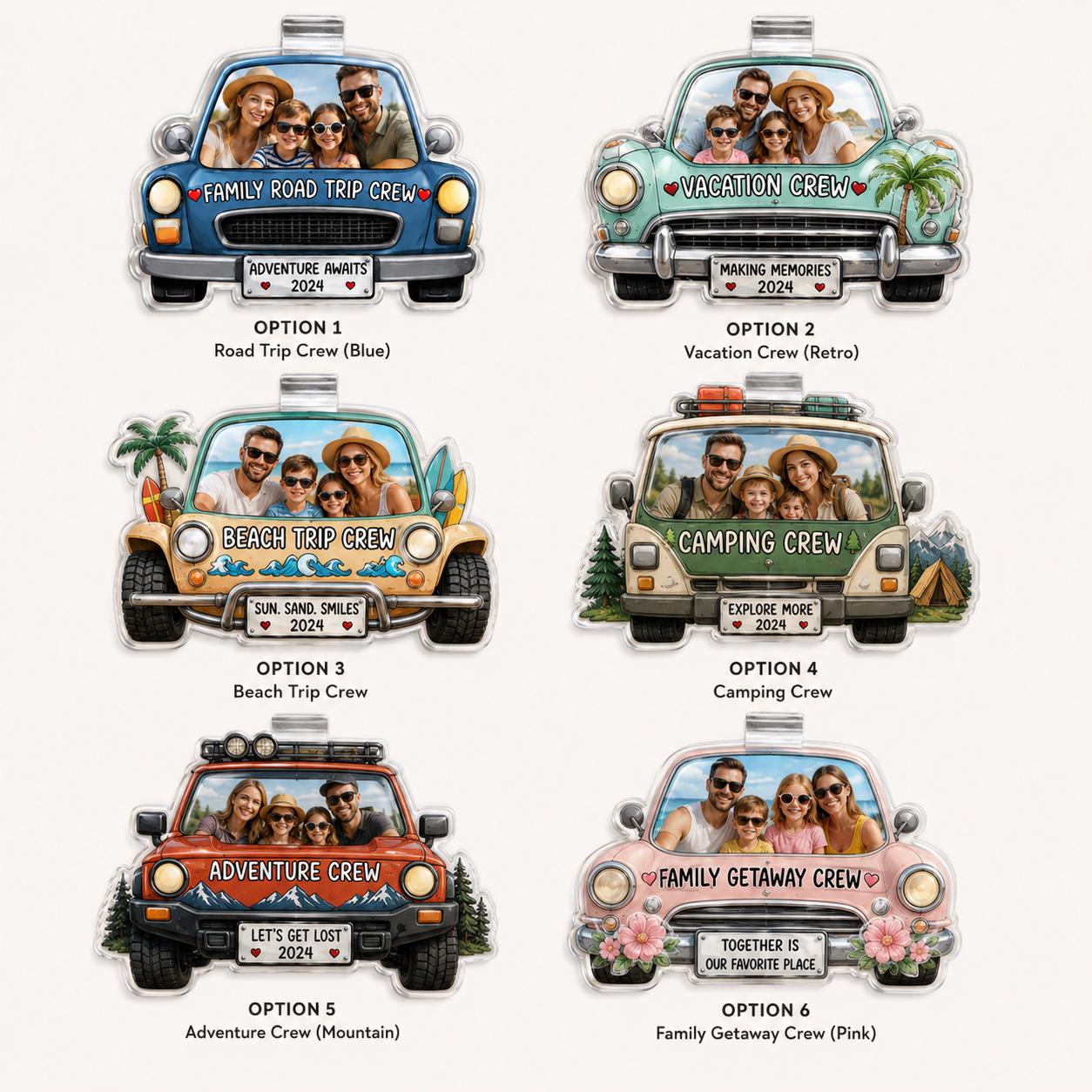 Custom Photo Visor Clip, Personalized Vacation Family Car Accessory - product image 2
