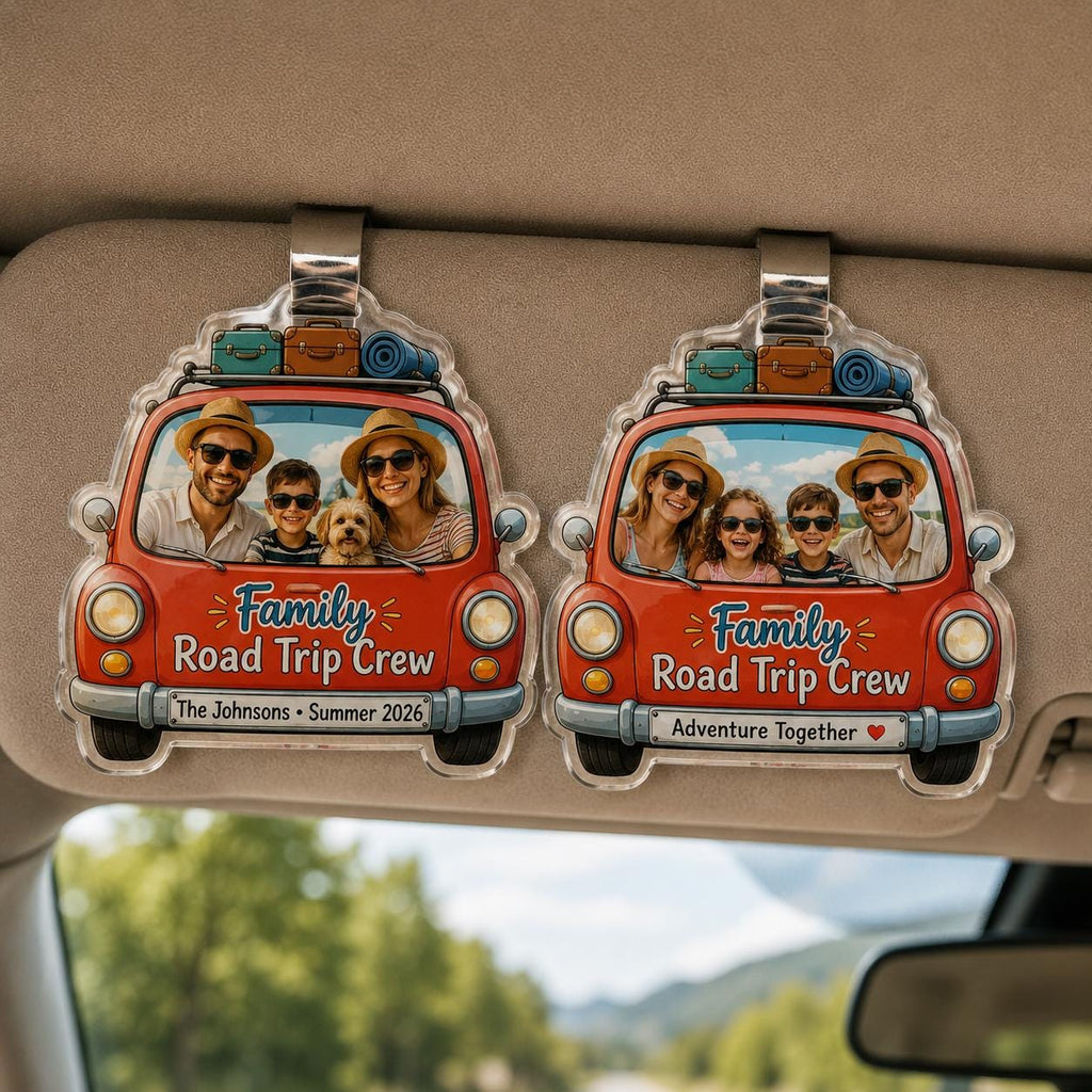 Custom Family Photo Car Visor Clip, Personalized Vacation Decor Accessory - product image 4