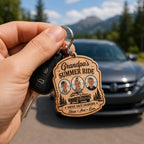 Personalized Wooden Grandpa Car Visor Clip – product photo 2