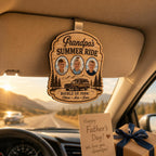 Personalized Wooden Grandpa Car Visor Clip – product photo 7