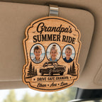 Personalized Wooden Grandpa Car Visor Clip – product photo 10